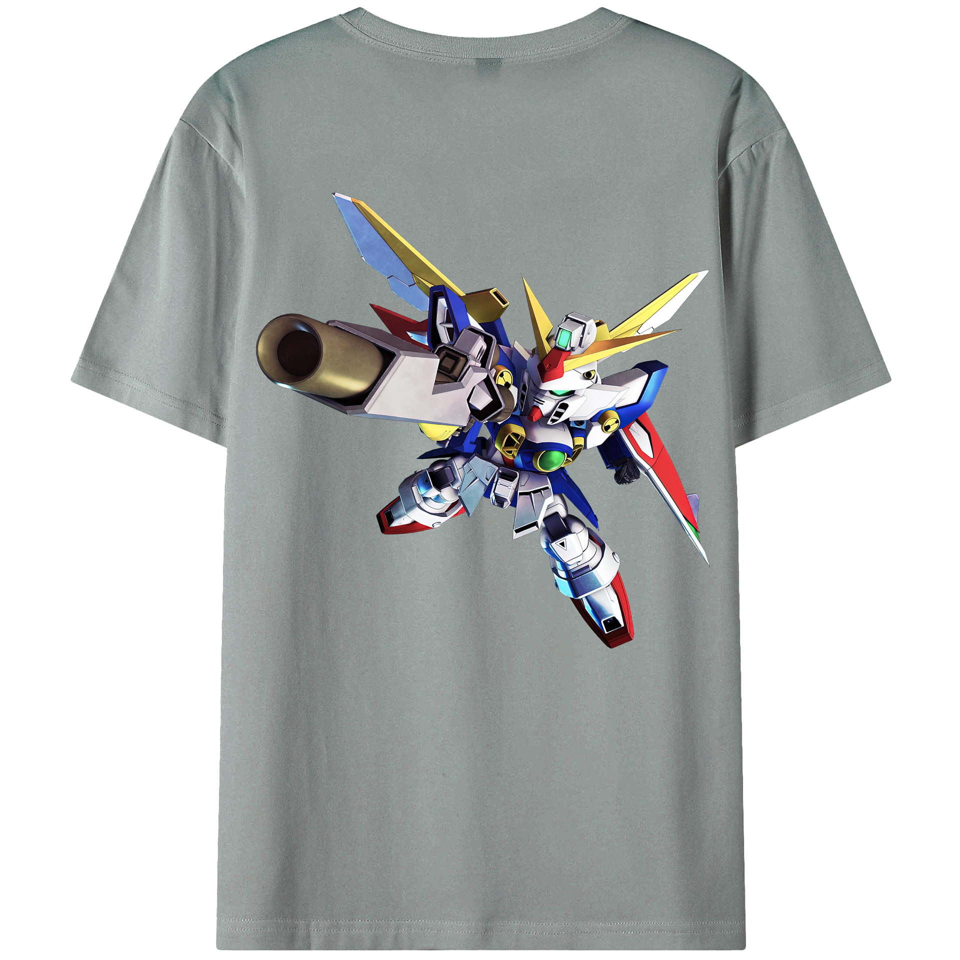 （画像用） 機動戦士ガンダム Mobile Suit Gundam 綿100％ メンズ半袖Tシャツ（バックプリント） 通気性